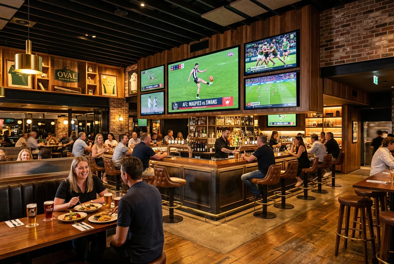 Sports bar atmosphere